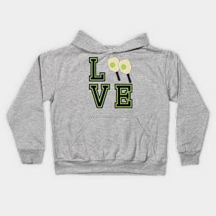 Love Pickleball Green Kids Hoodie